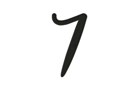 7 Number Embroidery Design