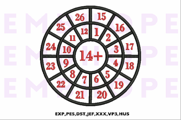 Addition Wheel 14: A Holiday Embroidery Gem