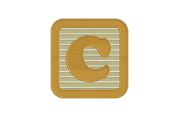 Alphabet C Letter Embroidery Design