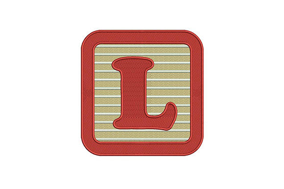Alphabet L Letter Embroidery Design