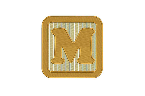 Alphabet M Letter Embroidery Design