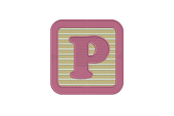 Alphabet P Letter Embroidery Design