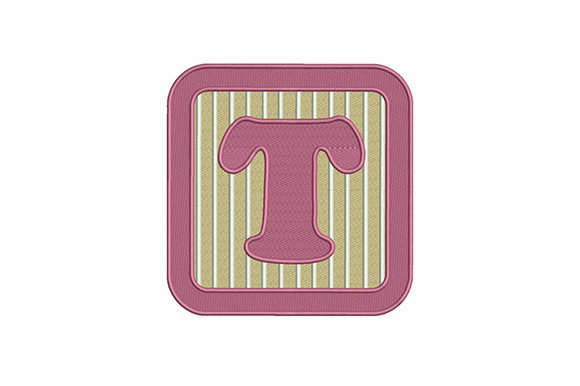 Alphabet T Letter Embroidery Design