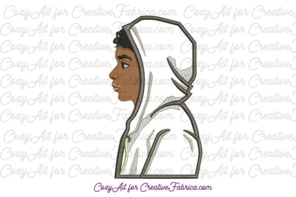 Boy in Hoodie Embroidery Design