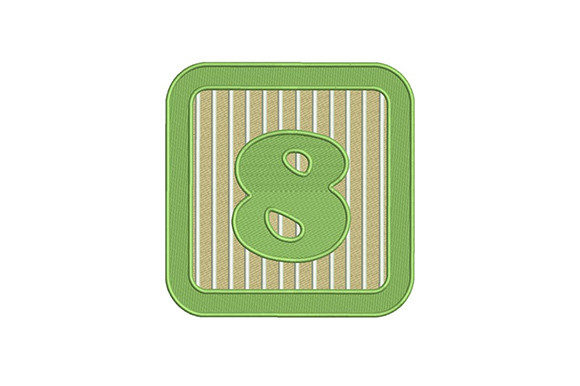 Eight Number Embroidery Design