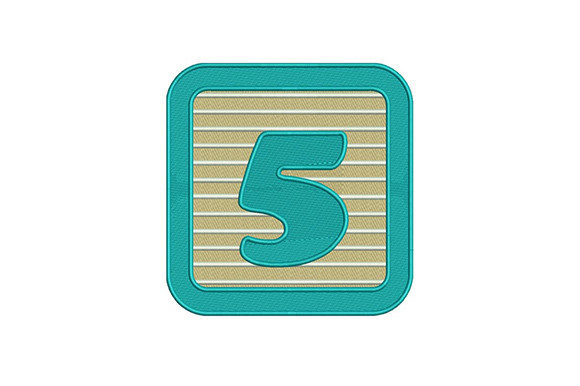 Frame Five Number: A Creative Fabrica Embroidery Design