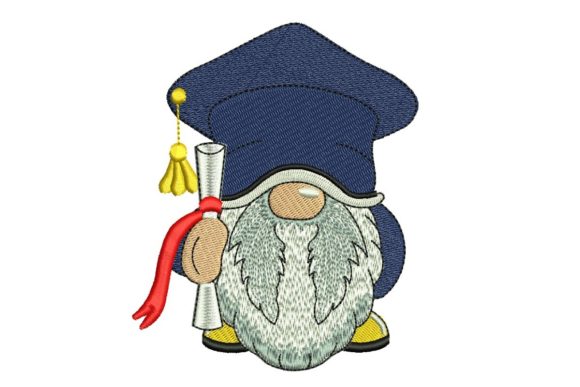 Graduation Gnome: A Unique Embroidery Design