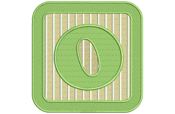 Green Frame Alphabet O Letter