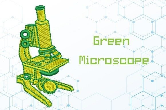 Green Microscope Embroidery