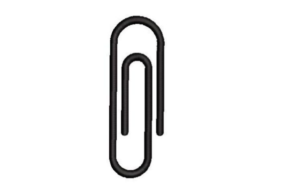 Paper Clip Embroidery Design